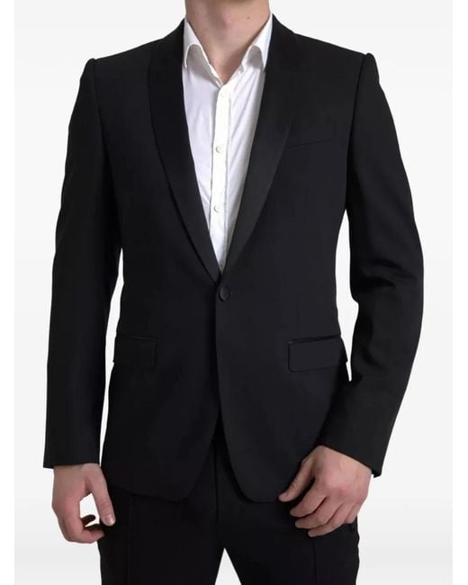 Dolce & Gabbana Blue Martini Single-Breasted Tuxedo Suit for men