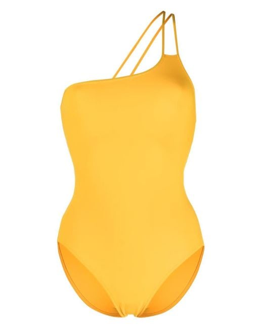 Eres Yellow Guarana One-shoulder Asymmetric Swimsuit