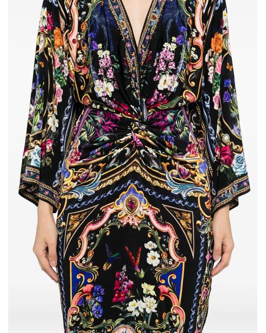 Camilla Black Floral-Print Dress