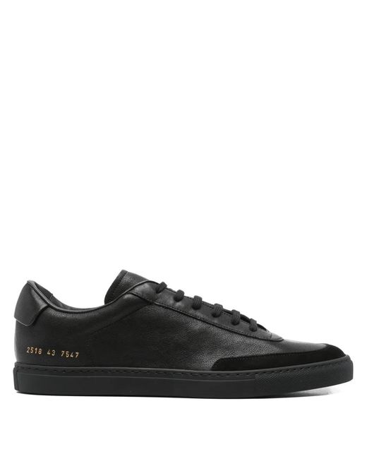 Common Projects Black Leather Suede Sneakers for men
