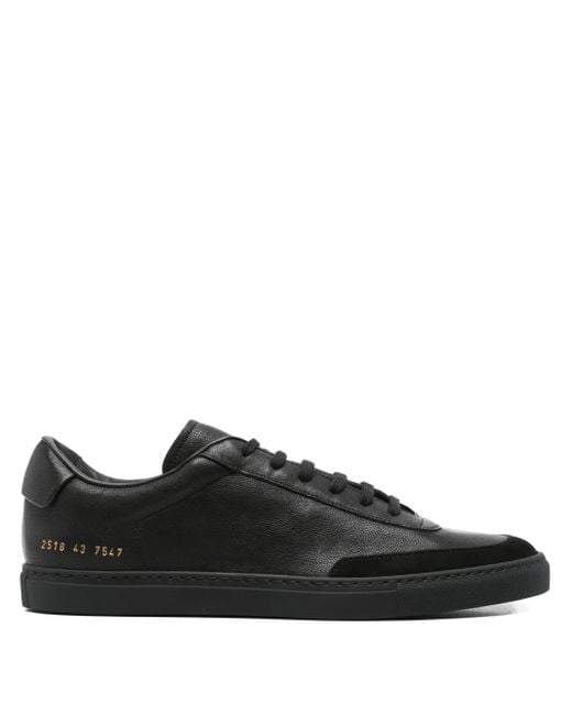 Common Projects Black Leather Suede Sneakers for men