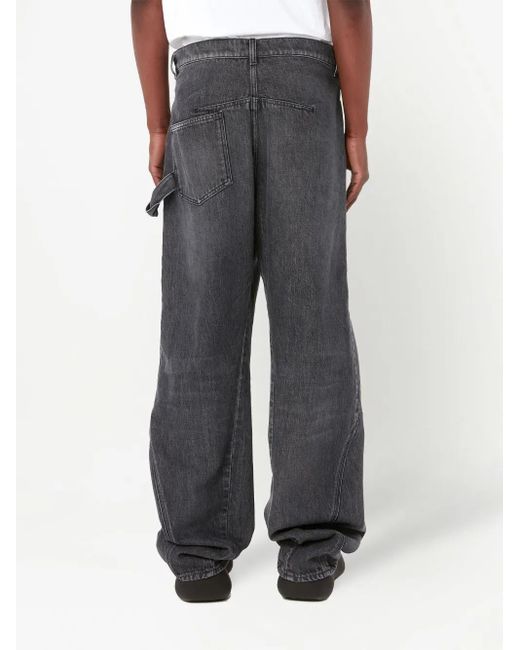 J.W. Anderson Gray Twisted Workwear Wide-Leg Jeans for men