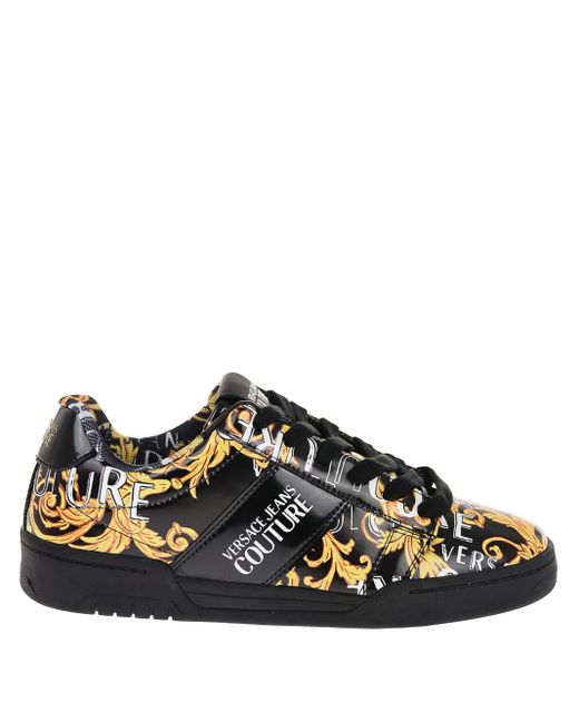 Zapatillas con motivo barroco Versace de hombre de color Black