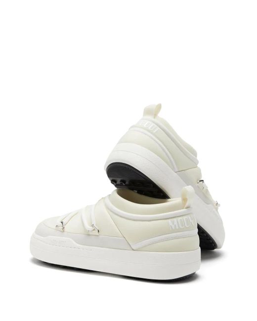 Moon Boot White Park Icon Logo-Print Sneakers