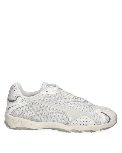 PUMA White Inhale Mesh-Panelled Athletic Sneakers for men