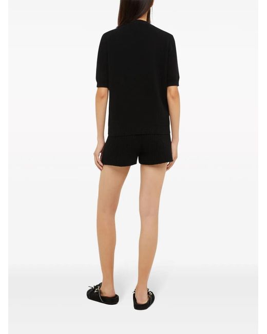 Alanui Black A Finest Knit Crew-Neck T-Shirt