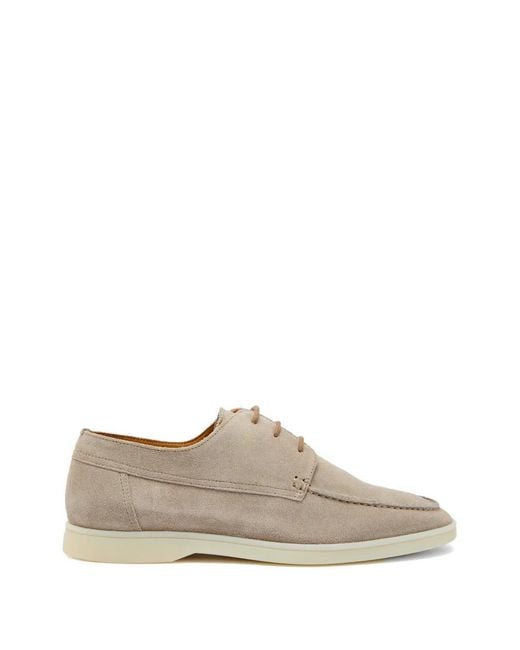 Aurélien White Lace-Up Boat Loafers for men