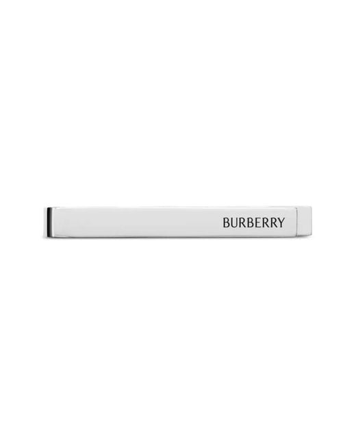 Burberry White Engraved-Logo Tie Bar for men