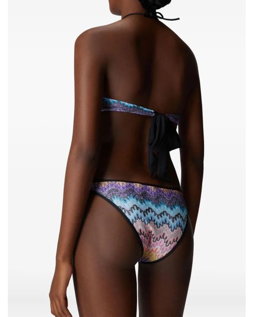 Missoni Blue Zigzag-Pattern Swimsuit