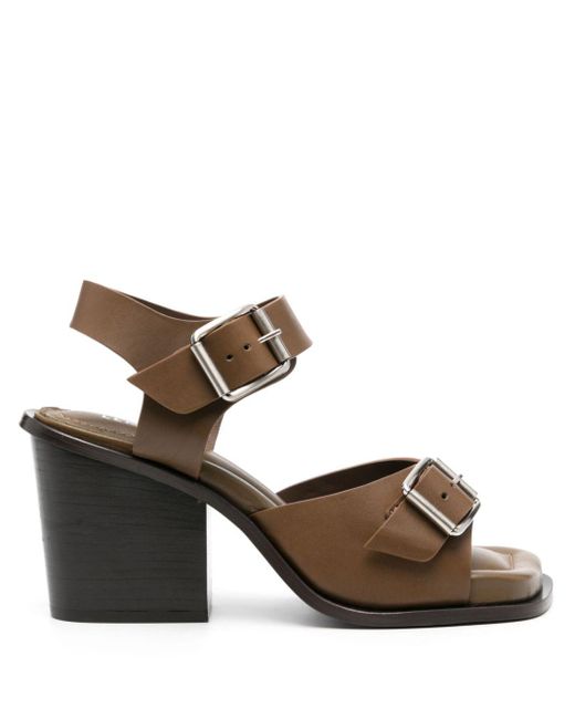 Lemaire Brown 90Mm Leather Sandals