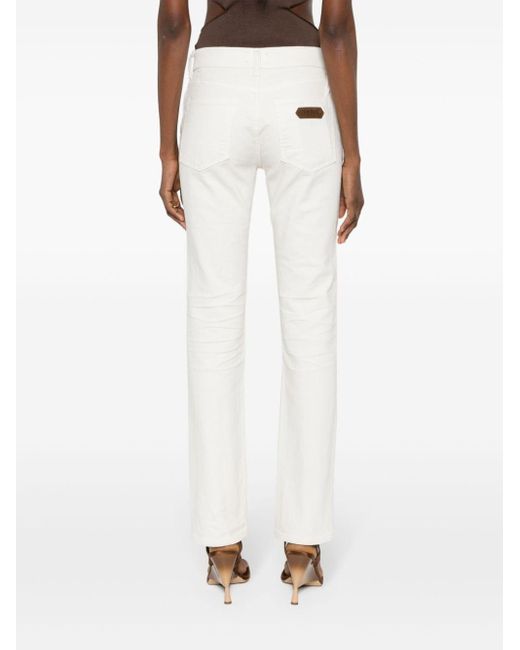Tom Ford Straight Jeans in het White