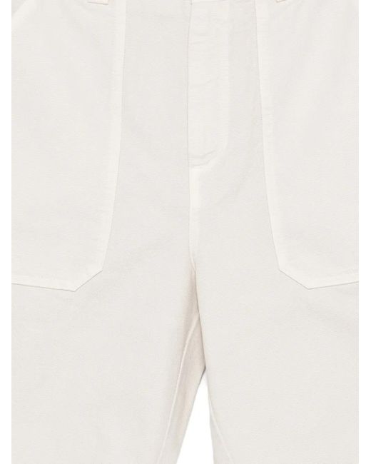 Eleventy White Patch Pocket Shorts for men