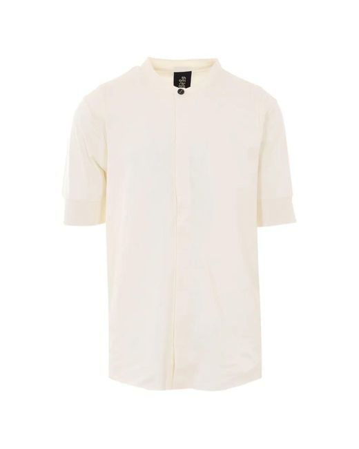 Thom Krom White Buttoned Short-Sleeve Shirt for men