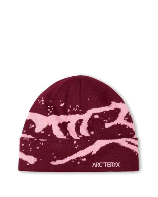 Arc'teryx Red Grotto Pattern Beanie Hat
