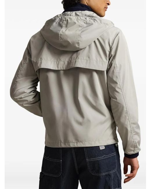 Polo Ralph Lauren Gray Hooded Zip-Fastening Jacket for men