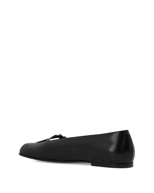 NODALETO Black Buckle Strap Trainers