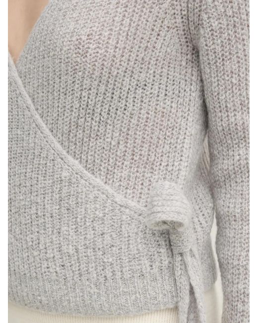 Pull À Taille Nouée Ouí en coloris Gray