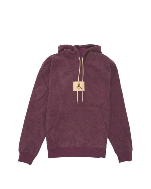 Nike Purple Logo-Patch Hoodie for men