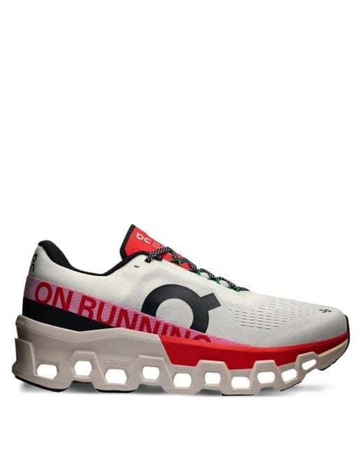 メンズ On Shoes Cloudmonster 2 "ivory/silver" スニーカー Red