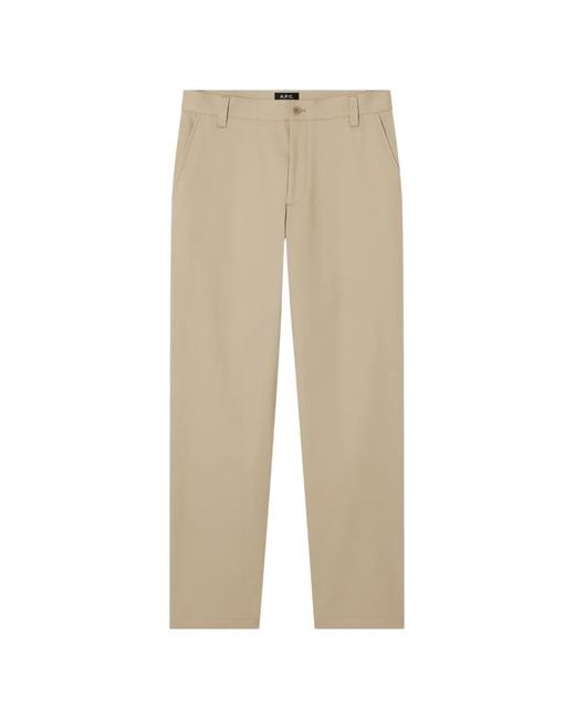 Pantalones Rectos A.P.C. de hombre de color Natural