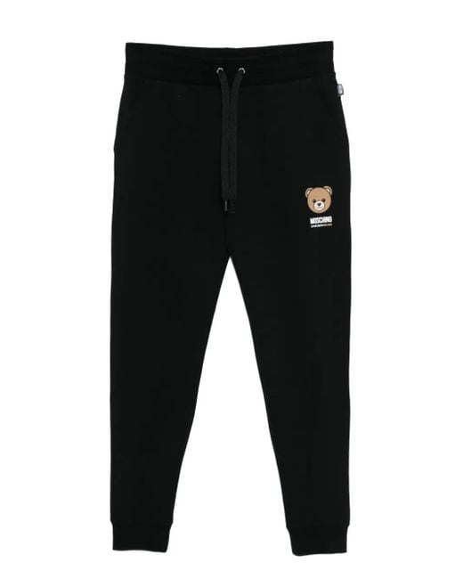 Moschino Black Logo-Printed Loungewear for men