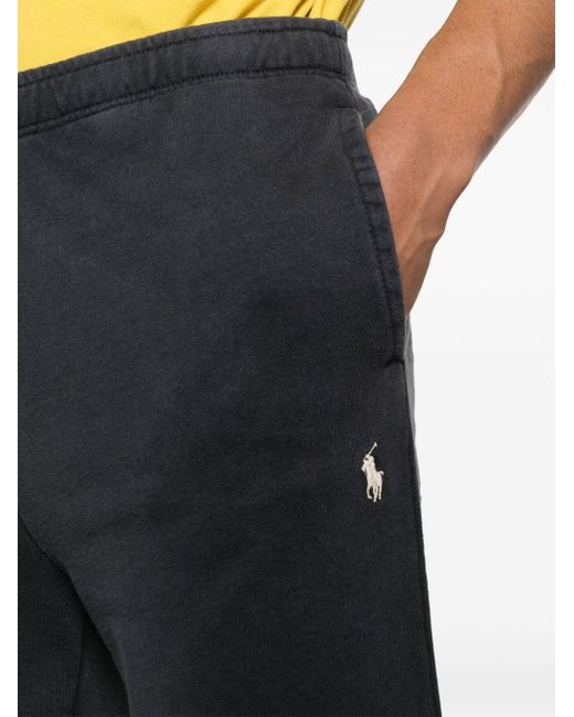 Pantalones de chándal con bordado Pony Polo Ralph Lauren de hombre de color Black