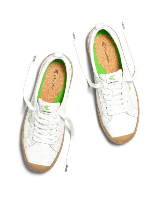 CARIUMA White Oca Leather Sneakers for men