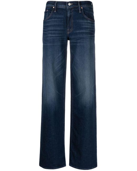 `The Down Low Spinner Heel` Wide Leg Jeans di Mother in Blue