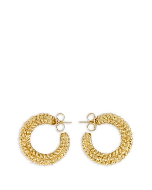 Paola Sighinolfi Metallic Gabby Textured Hoop Earrings