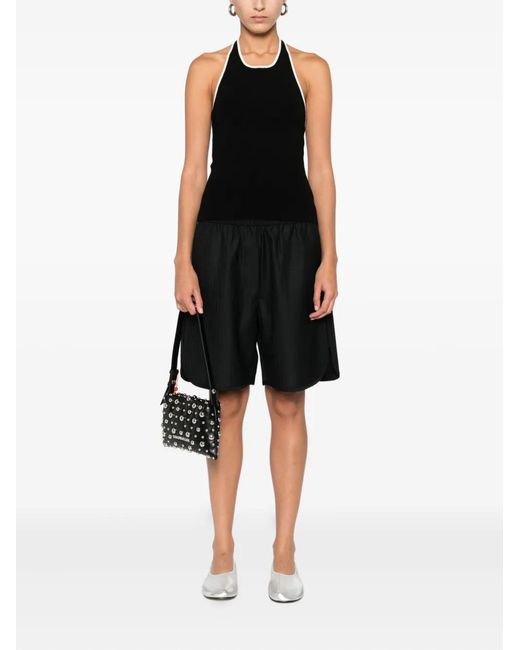 St. Agni Black Halter Top