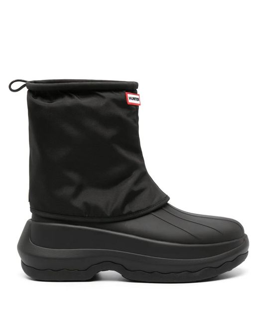 KENZO Black X Hunter Logo-Patch Boots for men