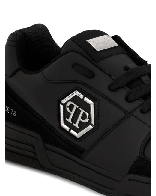 Philipp Plein Black X P-FORCE Sneakers aus Leder