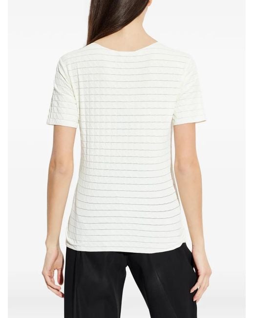 Emporio Armani White Striped T-Shirt
