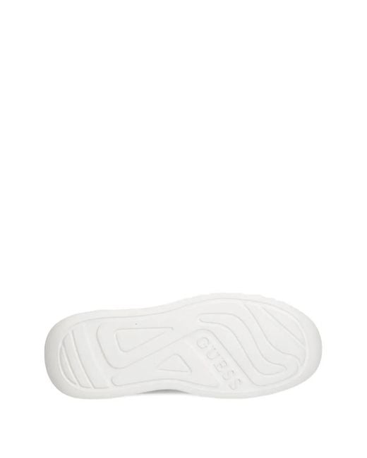 Guess Brown Monogram-Print Sneakers for men