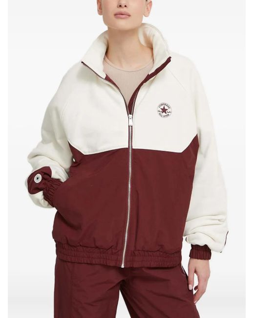 Converse Red Zip Colour-Block Jacket