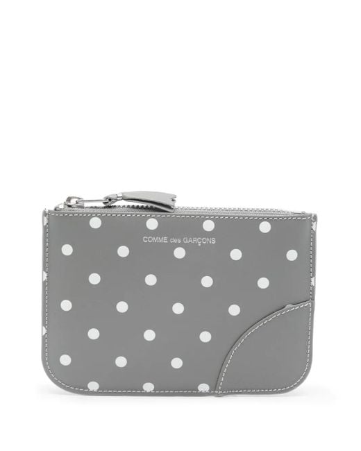 Comme des Garçons Gray Polka-Dot Printed Wallet