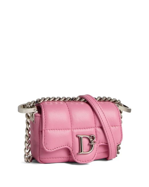 DSquared² Pink D2 Statement Umhängetasche