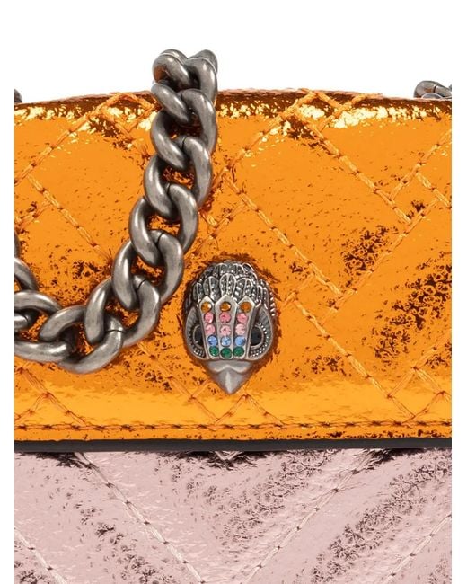 Kurt Geiger Orange Kensington Quilted Leather Shoulder Bag