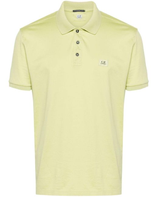 C P Company Jersey Poloshirt Met Logoband in het Yellow voor heren
