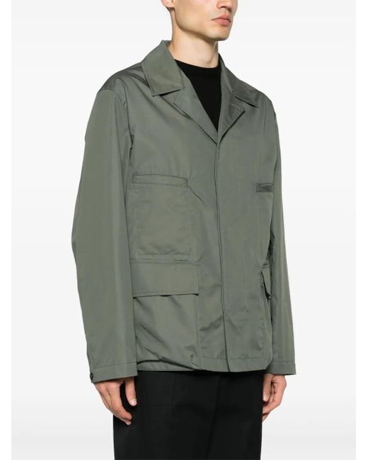 Lemaire Gray Cotton Blend Multipocket Overshirt for men