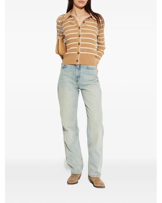 Rag & Bone White Cardigan À Rayures