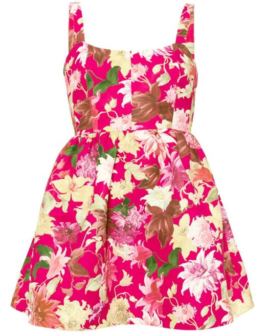 Sachin & Babi Pink Cora Floral-print Mini Dress
