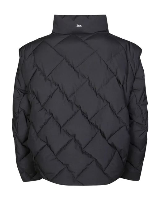 Herno Black Long-Sleeves Quilted Puffer Jacket