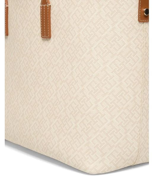Tommy Hilfiger Natural Monogram-Pattern Tote Bag