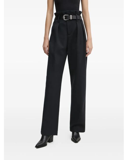IRO Black Kotel Belt-Loops Trousers