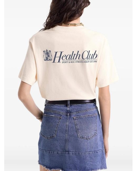 Sporty & Rich White Health Club Logo T-Shirt