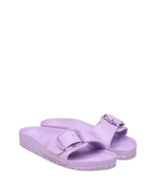 Birkenstock Purple Madrid Big Buckle Slides