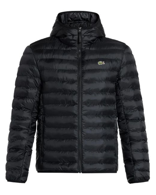 Lacoste Black Water-Repellent Padded Jacket for men