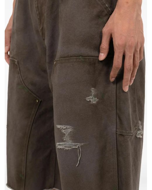 Bermudas con efecto envejecido KAMIYA de hombre de color Gray