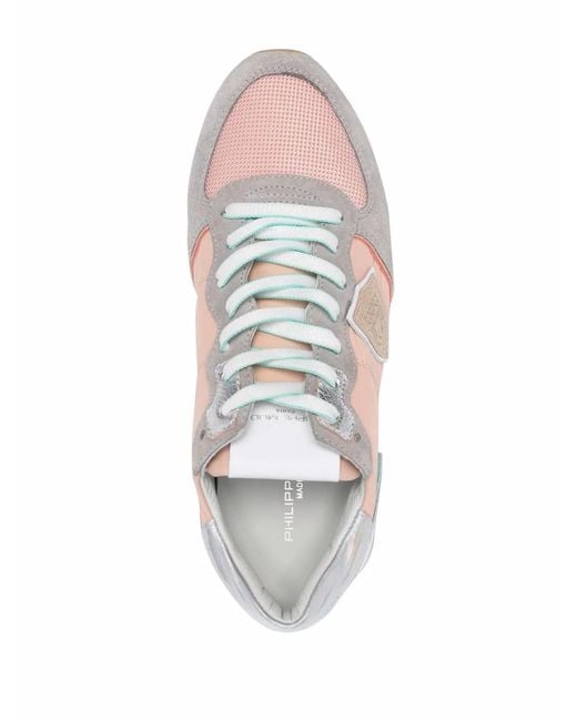 Philippe Model Pink Trpx Mondial Lace-Up Sneakers